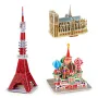 3D Paper Jigsaw Puzzle DIY Craft World Architecture Model Improving Problem-Solving Ability Perfect Creative Gift for Kids