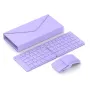 Delux MF10 Foldable Keyboard and Mouse Set Ultra Slim Wireless bluetooth Keyboard & Mouse Combo 120days Standby Magnetic Closure for PC Laptop Computer Monitor