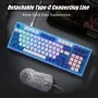 Womier K98 Wired Hotswap RGB Mechanical Keyboard 96% Layout Gateron Mechanical Switch Pudding Acrylic for Mac Windows Gamer