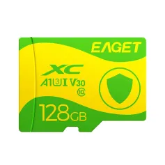 Cartão de memória EAGET TF 128G/64G/32G U3/C10 Cartão Micro SD de alta velocidade 4K FHD para câmera de celular e gravador de direção