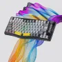 AJAZZ AKS075 82 keys Wireless Mechanical Keyboard with 0.85inch Color Screen and Volume Knob Three-mode Hot-swappable RGB 5000mAh E-sports Ergonomics Gamer Keyboards