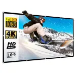 SALANGE Projector Screen 16:9 Portable Projection Screen 100/120/150 Inch Outdoor HD Movie Screen Foldable Cinema Screen for Travelling Home Theater