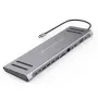 13 in 1 USB C Docking Station Network Hub with VGA PD 3.0 USB-C RJ45 10/100Mbps Laptop Stand for MacBook iPad Surface pro