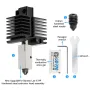 KINGROON New Upgrade Hardened Steel Extrusion Head Assembly For Bambu X1/P1P 3D Printer Hot End 0.4mm Hardened Steel Nozzle 500°C Heating Block Aluminum Alloy Radiator High Temp Printing