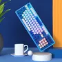 Womier K98 Wired Hotswap RGB Mechanical Keyboard 96% Layout Gateron Mechanical Switch Pudding Acrylic for Mac Windows Gamer