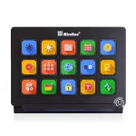 MiraBox HSV293 Visual Custom Keyboard 15 LCD Keys USB Wired Stream Deck Programmable Controller for OBS Streamlabs Twitch YouTube vMix Adjustable Stand