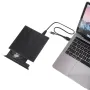 Mechzone ポータブル USB3.0 Type-C 光学ドライブ ブラック トレイタイプ 外付け DVD-RW 最大24倍速高速データ転送 Win XP Win 7 Win 8 Win 10 Mac用