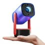 [US Direct}SkyEcho FreeONE Ceiling Projector 1080P Supported 350Ansi Lux Android TV Auto Focus Auto Keystone Correction 270° Adjustment Built-in Audio WIFI6 Cast Screen Mini LED Projector Portable Outdoor Movie