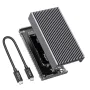 Portable External Storage USB4 NVMe M.2 SSD Enclosure Hard Disk Cases Aluminum Shell 40Gbps Thundebolt 4 Type-C Interface Up to 4TB Expansion Large Capacity