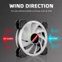 Ventola di raffreddamento per PC da 120 mm con LED RGB, modalità multicolore, silenziosa, con controller