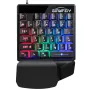 JX200 One Hand Wired Mechanical Gaming Keyboard and Mouse Kit 35-Keys Mini Keypad RGB Backlit for Phone Laptop Tablet Portable E-sports Numeric Keyboard and Mouse Combo