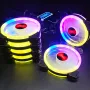 Ventola di raffreddamento per PC da 120 mm con LED RGB, modalità multicolore, silenziosa, con controller