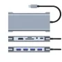 Bakeey USB-C 11 in 1 Docking Station with 4K@30Hz 1080P VGA 100W PD Charging RJ45 100M SD/TF Card Reader 3.5mm Audio USB Hub