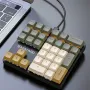 Mechzone K33 33 Tuşlu Kablolu Mekanik Tuş Takımı Mini RGB Sayısal Klavyeler PBT Süblimasyon Tuş Takımları Finans İş Tuş Takımı Dizüstü Bilgisayar Klavyesi için Kırmızı Anahtar