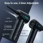 MECO ELEVERDE - Soplador de aire comprimido con luz LED, 3 velocidades a 100.000 RPM, aspirador eléctrico para PC/teclado, aspirador inalámbrico reutilizable.