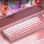 AULA Hero 68 HE Wired Mechanical Gaming Keyboard Hall Effect Magnetic Switch with Adjustable Actuation Rapid Trigger Mode 8K Hz Polling Rate 0.125ms Latency RGB Backlit Hot-swap 60% Layout Keyboard