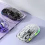 AULA SC660 Transparent Wireless Bluetooth Mouse 2.4G Three-mode Connection Lightweight Rechargeable 10000DPI E-sports Game
