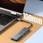 Essager 4 em 1 Tipo C para Hub USB 4 Portas USB3.2 Gen 2 Adaptador Divisor Portátil de Alta Velocidade para Macbook Pro Acessórios para Computador