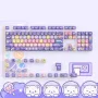 IBLANCOD 128 Keys Candy Planet PBT Keycap Set CSO Profile Sublimation Cuteness Custom Keycaps for Mechanical Keyboards