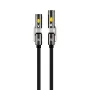 TUTI PD240W USB C to C Fast Charging Cable with Lighting Cigarete Lighter Function 480Mbps Data Transfer Built-in Flashlight Zinc Alloy Nylon Braided Cables