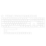 120-key XDA White Keycaps Set PBT Sublimation Mechanical Keyboard Key Accessory Set