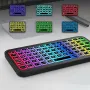 M7 74-keys Wireless bluetooth 5.2 Smart Keyboard with Colorful Backlit Mini Thin Rechargeable Keyboard for Tablet Android iOS Windows