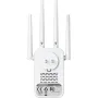 COMFAST 1200Mbps スマートスクリーン WiFi リピーター、外部アンテナ 4 本付き 2.4G/5.8GHz Wi-Fi エクステンダー アンプ、ホームルーターカバレッジ用