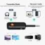 BT-16 bluetooth 5.2 Audio Receiver Transmitter 3.5MM 3.5 AUX with Mic Stereo Music Wireless Adapter for Headphones PC TV Car Speakers