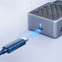 MAIWO K1738 10 Gigabit Network Card USB 4.0 Thunderbolt3 to 10Gbps Ethernet Adapter Case Support Heat Dissipation Compatible with Thunderbolt 3/4/5