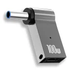 100W 5A Zinc Alloy PD Power Decoy Converter DC Male to Type-C Female Power Adapter for DELL Hasee HP Laptop Computer