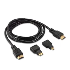 3 in 1 1.5m HDMI HD Cable Micro HDMI Connector HDMI Adapter 4K HD Cable for PS3 HDTV DVD XBOX PC Pro