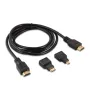 3 in 1 1.5m HDMI HD Cable Micro HDMI Connector HDMI Adapter 4K HD Cable for PS3 HDTV DVD XBOX PC Pro