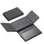 B055 Dokunmatik Yüzeyli Katlanabilir Bluetooth Klavye Cep Katlanır Klavye Dizüstü Telefon Tablet Kablosuz Şarj Edilebilir Klavye