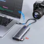 Orico 10 In 1 Type-C ডকিং স্টেশন USB অ্যাডাপ্টার USB2.0 USB3.0*3 PD100W USB-C 4K@60Hz HD RJ45 SD/TF কার্ড রিডার 3.5mm অডিও পিসি কম্পিউটার ল্যাপটপ টিভির জন্য