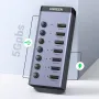 UGreen 7-в-1 Powered Switch Type-C Док-станция USB-адаптер с USB3.0*7 Многопортовые внешние концентраторы-разветвители для ноутбука, компьютера, телефона