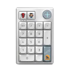 Darmoshark K3PRO 19 teclas teclado numérico mecânico tri-mode teclas PBT hot swappable Huano Green Switch RGB teclado numérico programável sem fio/BT/tipo C para PC computador laptop