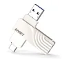 EAGET CF30 Tipe-C & Flash Drive USB 512GB 256GB 128GB Tipe-C+USB3.0 Flash Drive Mini Kecepatan Tinggi Memory Stick