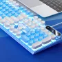 YINDIAO K600 104 Tuşlu Kablolu Oyun Klavyesi Punk Tasarım Mekanik Hissiyat Tuş Başlıkları RGB Işık USB E-spor Oyuncu Klavyesi PC Bilgisayar Dizüstü Bilgisayar için