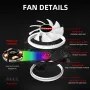 Ventola di raffreddamento per PC da 120 mm con LED RGB, modalità multicolore, silenziosa, con controller