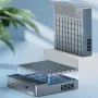 MAIWO K2024 4 Bay M.2 NVMe SSD Enclosure with USB4 Port 40Gbps High Speed SSD Case with Colling Fan Support 1-to-3 Offline Clone for 2230/2242/2260/2280 Hard Drive