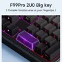 AULA F99 Pro মেকানিক্যাল কীবোর্ড 100 কী ট্রাই-মোড হট সোয়াপেবল 8000mAh PBT টু-কালার কীক্যাপ BT/2.4G/Type-C গ্যাসকেট RGB কাস্টমাইজড গেমিং কীবোর্ড