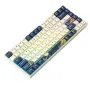 iBlancod K84 84 Tuş Üç Modlu Mekanik Oyun Klavyesi Sıcak Değiştirilebilir PBT Beş Kenarlı Süblimasyon KDA Profili Gateron Gümüş/Kırmızı Anahtar RGB 2.4G/BT/Type-C %75 Düzen Oyun Klavyesi