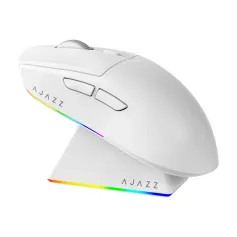 Ratón inalámbrico trimodo Ajazz AJ139 Max con chipset PAW3395 para juegos, 26 000 DPI, RGB, 2,4 G, Bluetooth y cable, para deportes electrónicos, ligero, 58 g