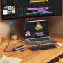 ESSAGER 8-in-1 ドッキングステーション ディスクストレージ USB 2.0 USB 3.2 Gen 2 10Gbps USB-C データ PD100W USB-C 4K@30Hz HD SD/TF カードリーダースロット マルチポート M.2 SSD USB ハブ スプリッター 電話 TV タブレット ノートパソコン用