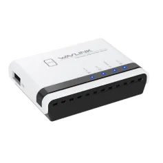 Wavlink USB2.0 Wireless Printer Server with 10/100Mbps LAN/Bridge WiFi Support Wired/Wireless/Standalone Modes for Windows/Mac
