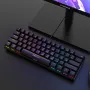 Delux KM36 61 Keys Wired Mechanical Keyboard RGB Light Two-color Injection Keycaps USB E-Sports Ergonomics Gaming Keyboards