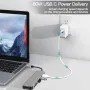 Bakeey 6-in-1 USB-C Hub Adapter HDMI 4K@30Hz USB3.0 USB-C Docking Station 100W PD Charging SD Reader Witch Splitter for Apple Huawei Laptops Macbook