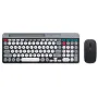 ZYG-806 Mini Wireless Punk Keyboard Mouse Set 2.4G+BT Dual Mode Keyboard and Mouse Combo for Tablet Phone Computer Office Home