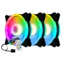 120mm PC-datorfläkt kylning 6PIN justerbar RGB LED 12cm ljudlös fläkt 5V DC ARGB fläkthastighet justerbar