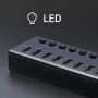 UGreen 7-в-1 Powered Switch Type-C Док-станция USB-адаптер с USB3.0*7 Многопортовые внешние концентраторы-разветвители для ноутбука, компьютера, телефона